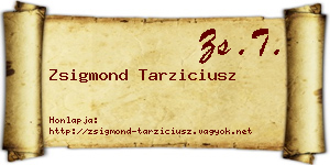 Zsigmond Tarziciusz névjegykártya
